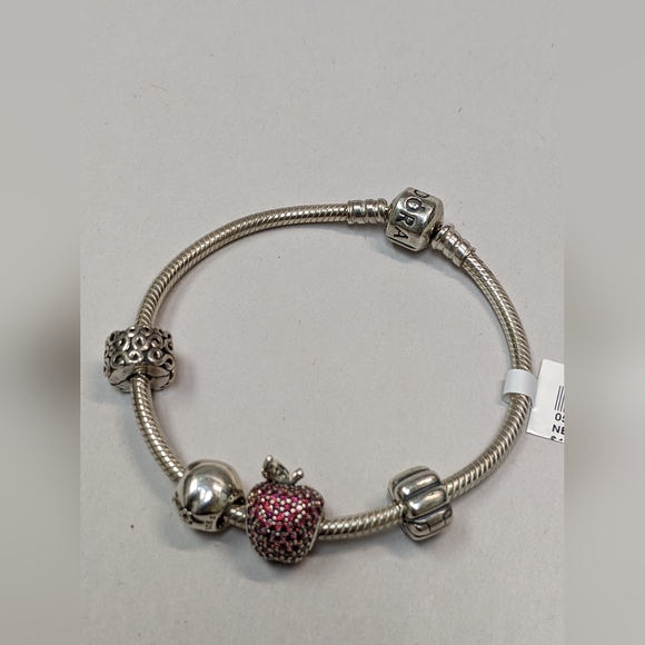 Pandora Jewelry - Pandora Sterling Silver Apple Charm Bracelet
